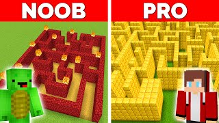 NOOB vs PRO: GIANT MAZE BUILD CHALLENGE in Minecraft JJ and Mikey Challenge - Maizen FUNNY MOMENTS