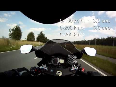 Gsxr 1000 K6 0-250 kmh Acceleration-Test (GoPro HD)