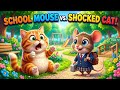 Cat 🐱 Aur Mouse 🐭 Ki Funny Dosti 😂 | Park Fun & School Adventure 🎒