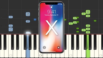 iPhone X Default Ring Tone - Reflection (Piano Tutorial) [Synthesia]
