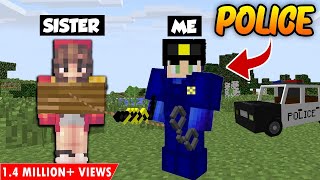 I TROLLED My Sister becoming POLICE OFFICER in Minecraft 🤣