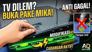 Ganti Backlight TV LCD di-Lem! Pakai Mika Aja Cukup + Modif Backlight Cadangan