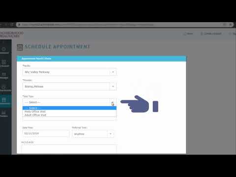 How to Schedule an Appointment using the Patient Portal