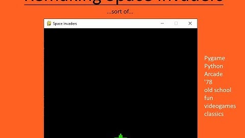 Space invaders with Pygame part 1