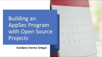 Building an AppSec Program with Open Source Projects - NYC