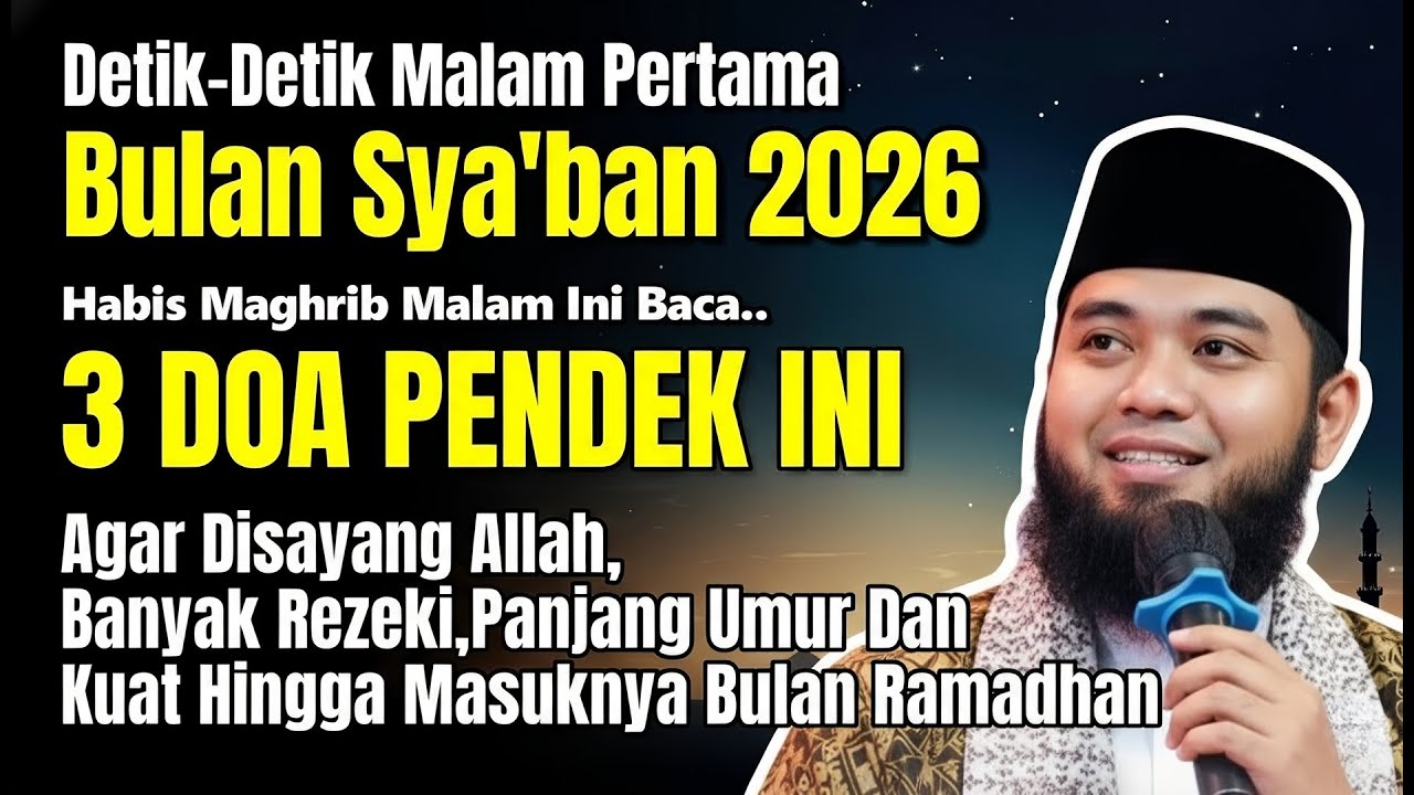 DETIK-DETIK MALAM PERTAMA BULAN SYA’BAN 2026Baca Doa Ini 3x Agar Dipertemukan dengan Ramadhan