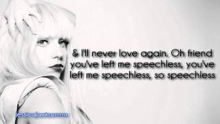 Lady Gaga - Speechless Lyrics