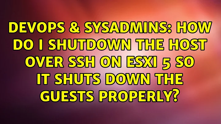 How do I shutdown the Host over ssh on ESXi 5 so it shuts down the guests properly?