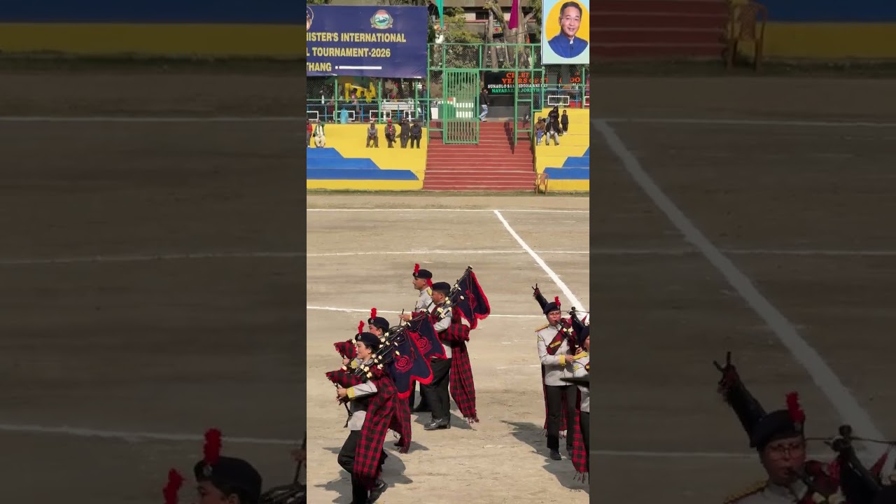 Sikkim police pipe and drums display ( jorethang)