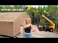 Building a SHIPPING CONTAINER Workshop! Installing Trusses Ep. 5