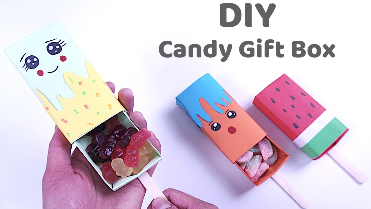 How To Make Paper Candy Gift Box, Easy Origami Candy Box