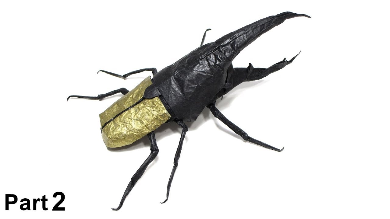 Origami Hercules Giant Beetle tutorial (Manuel Sirgo) part 2