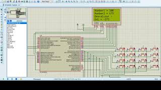 Calculator with a keypad and an LCD
