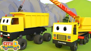 Construction vehicles rescue Tractor -Bulldozer, Mixer and Dump Trucks for Kids