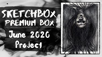 SketchBox Premium Box June 2020 Project & Review - And an Upside Down Ghost Lady Drawing