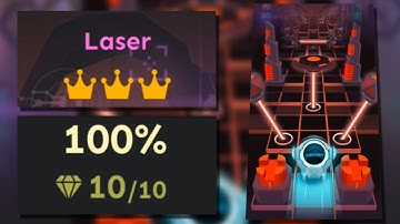 Rolling Sky Bonus lv.12 Laser 100% Clear - All Crowns & Gems | SHA