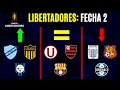 Libertadores fecha 2 las probabilidades para pasar a octavos