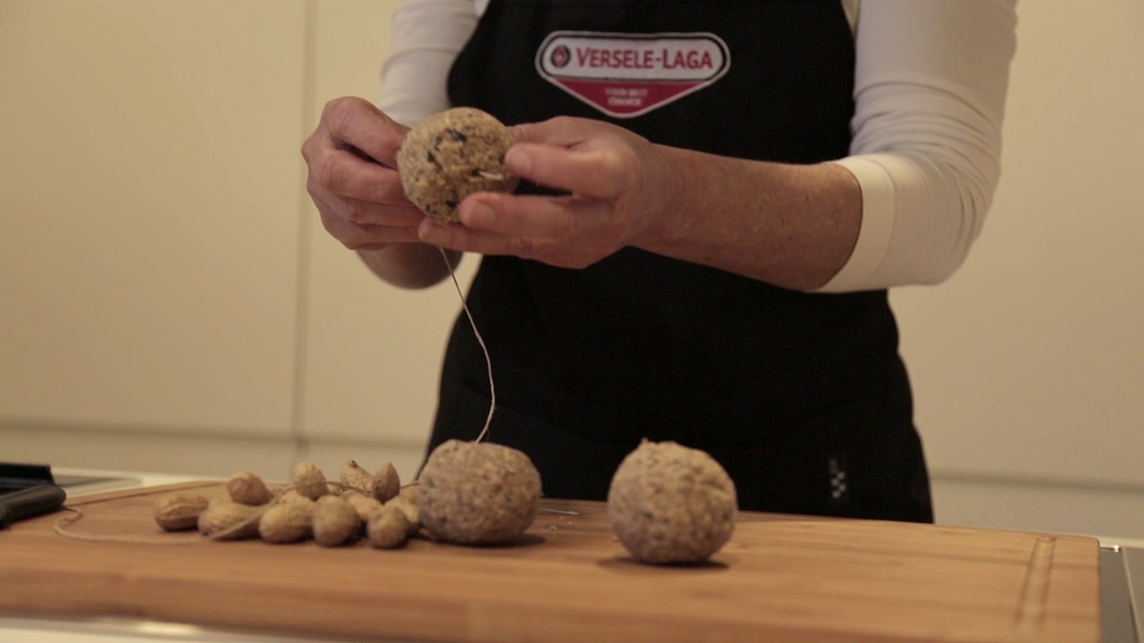 Suet balls and peanut mix chain for wildbirds