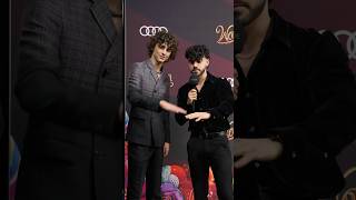 Video thumbnail of "Timothée Chalamet receives the GOLDEN BUZZER for Wonka’s talents!"