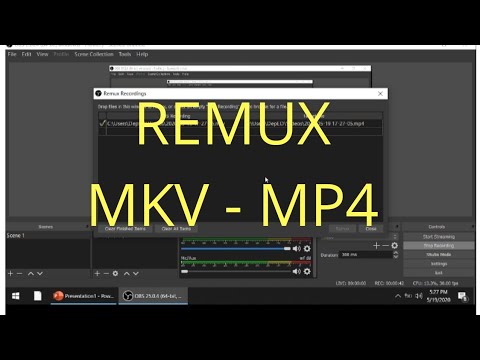 HOW TO REMUXCONVERT MKV FILE TO MP4 FILE USING OBS STUDIO