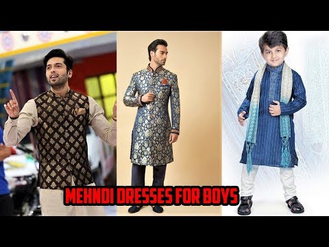 mehndi dress for groom 2018