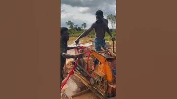 African gold mine crushing, grinding and gold separation line#Goldminingarea #machine