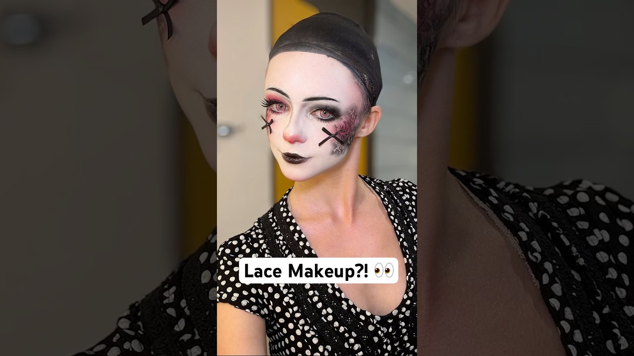 Using LACE for my makeup?! - Goodtime Jester Cosplay #makeup #makeuptransformation #cosplay