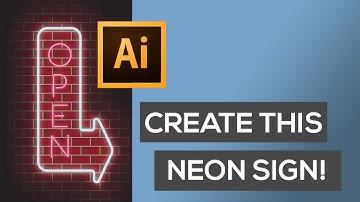 Learn How To Create This Neon Sign! Beginner Adobe Illustrator Tutorial