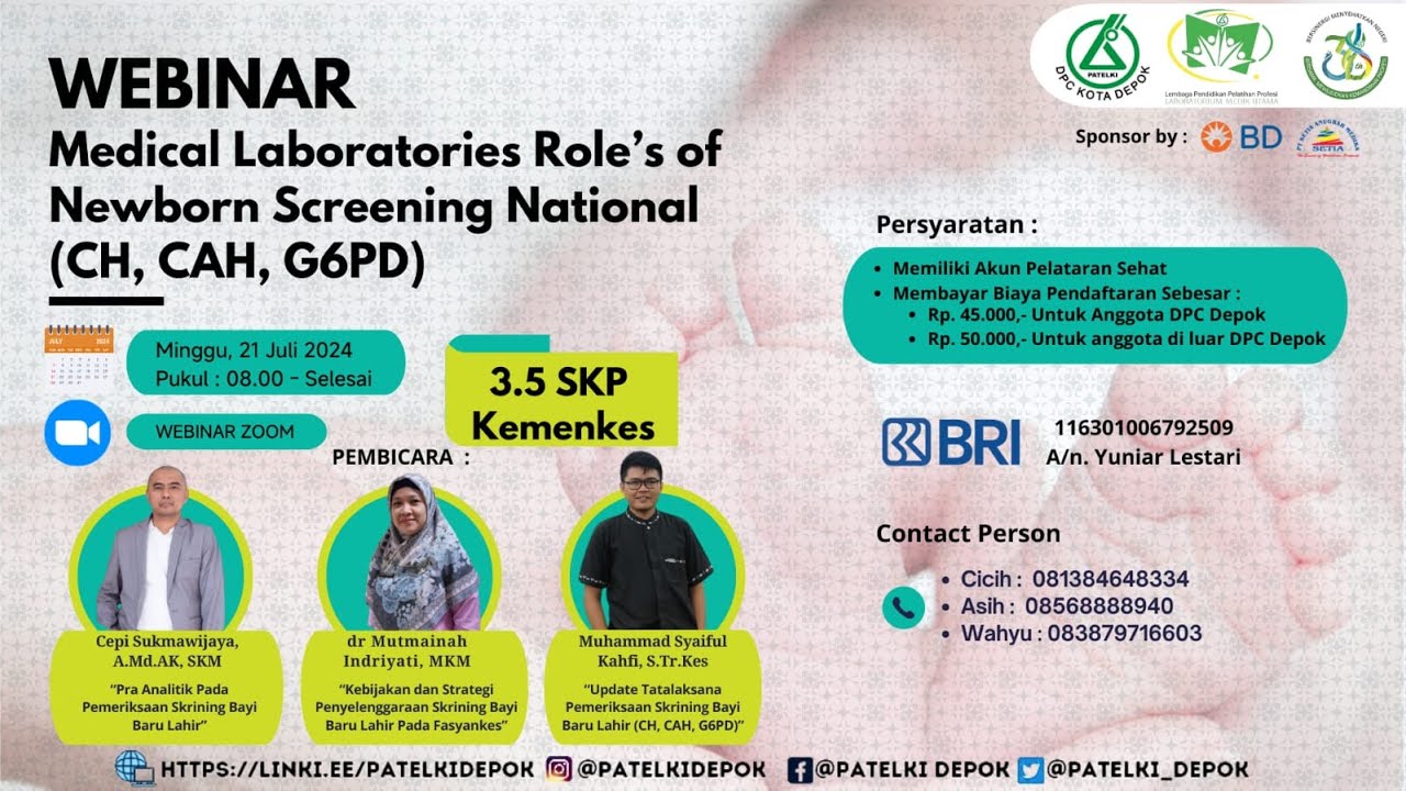 Webinar Medical Laboratories role’s of Newborn Screening National - YouTube