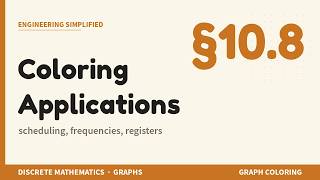 Graph Coloring Applications: Scheduling, Frequencies & Registers | Discrete Mathematics §10.8 screenshot 1