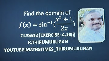 Class 12|EX4.1-6(i)|Part-1|The domain of sin-1(x^2+1/2x)|Inverse trigonometry|chapter-4
