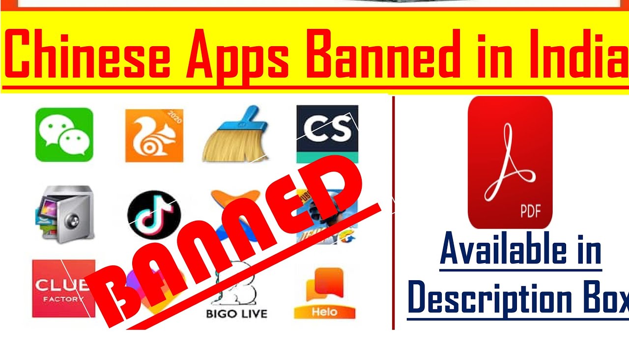 Chinese Apps banned in India - YouTube