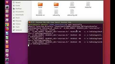 ESP IDF make menuconfig