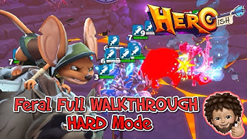 HEROish - Feral Level Full WALKTHROUGH HARD mode with SpiderBait | Apple Arcade