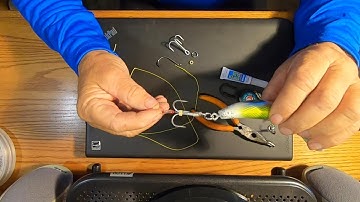 Demo on tying a stinger on your treble hook