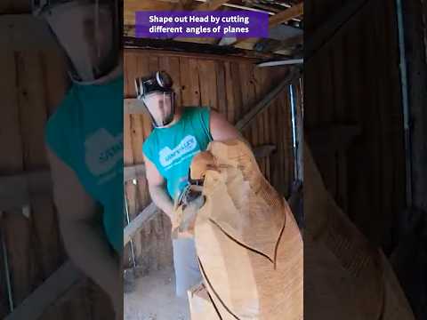 How to carve PERCHED Eagle 🦅 🪵 in 58 Seconds - trick tips