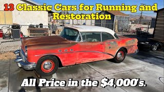 13 Classic Cars Available for Running and Restoration, All Priced in the $4,000s, On Craigslist !