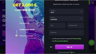 SpinFever Casino: step by step registration process