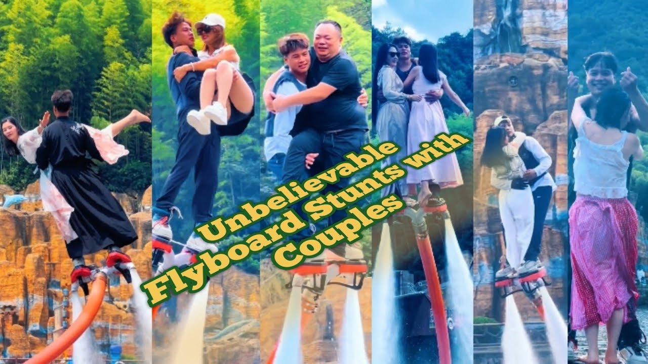 Невероятные трюки на флайборде с парами | Романтическое и захватывающее приключение