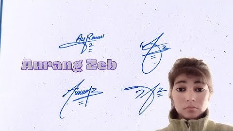 Aurang zeb signacher style#name signature with arooj
