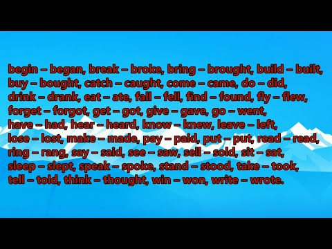 [ინგლისური ენა] Past Simple - წარსული მარტივი დრო | არაწესიერი ზმნები