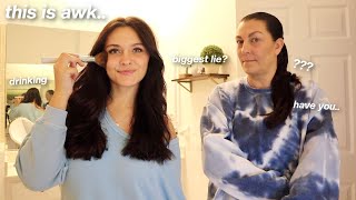 GRWM as my mom asks me awkward + uncomfortable questions