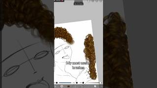 Usefull curly hairs and outline brush code for Ibis #ibispaintx #ibispainting