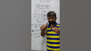 Unit Digit 7 Aptitude Trick | SSC, CAT, MAT, Defence Exams, Bank Exam, Railway Exam | YouTube Shorts