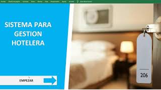 SISTEMA PARA HOTEL EN EXCEL 2.0 SISTEMA PARA HOTEL EN EXCEL 2.0