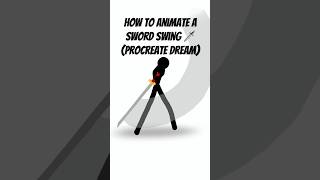 How to animate a sword swing 🗡️(procreate dreams) #animation #howto #tutorial #stickman #shorts