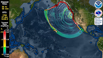 Tsunami Forecast Model Animation: Cascadia 1700