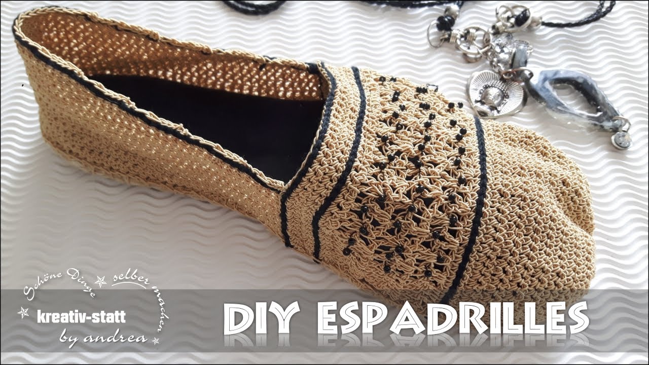 DIY Espadrilles - Outdoor with jute or [How To] - YouTube