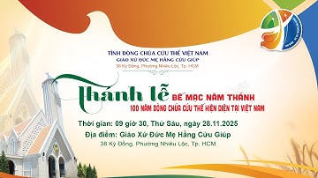 TRỰC TIẾP: 100 NĂM DCCT HIỆN DIỆN TẠI VIỆT NAM - BẾ MẠC NĂM THÁNH | ĐỀN ĐỨC MẸ HẰNG CỨU GIÚP SÀI GÒN