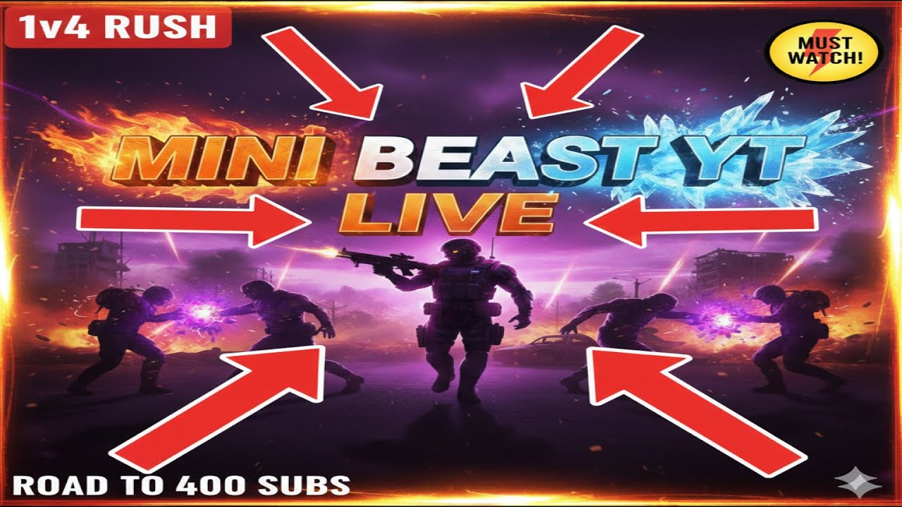 BGMI 4.2 Update: Non-Stop 1v4 RUSH! 🔥 (Road to 500 Subs) | Mini Beast YT